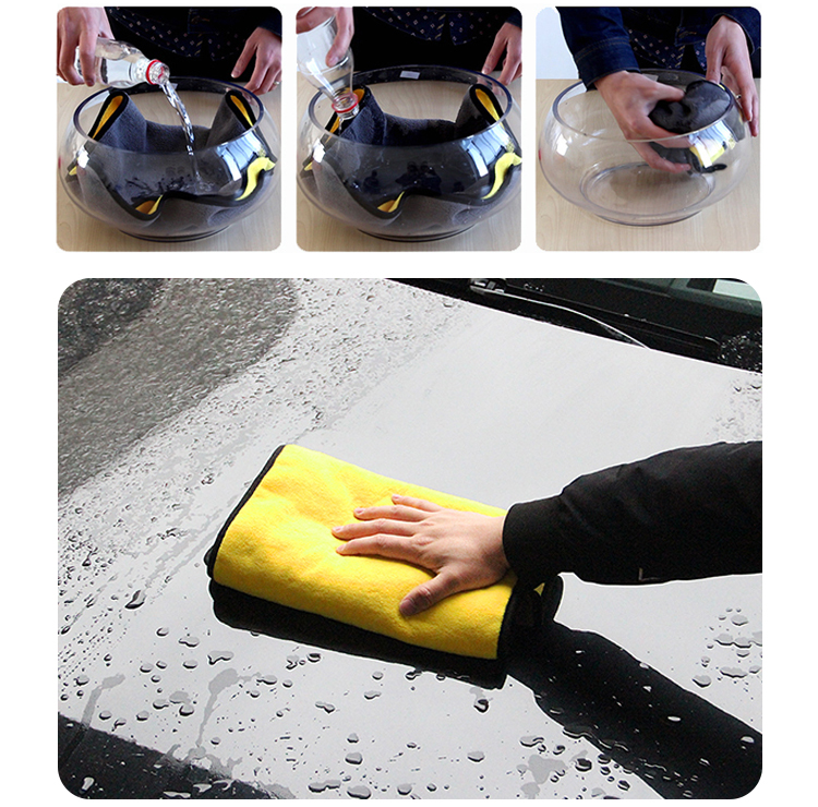 Thick Microfiber Towel / Super Absorbent Quick Dry Micro Fiber Cloth For Car Wash And Daily Home Use.